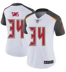 Nike Buccaneers #34 Charles Sims White Womens Stitched NFL Vapor Untouchable Limited Jersey