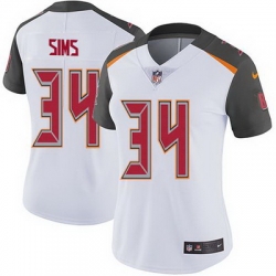 Nike Buccaneers #34 Charles Sims White Womens Stitched NFL Vapor Untouchable Limited Jersey