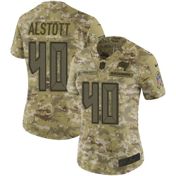 Nike Buccaneers #40 Mike Alstott Camo Women Stitched NFL Limited 2018 Salute to Service Jersey