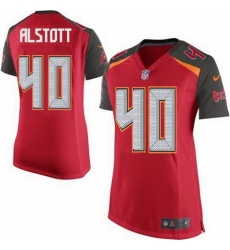 Nike Buccaneers #40 Mike Alstott Red Team Color Womens Stitched NFL New Elite Jersey