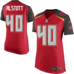Nike Buccaneers #40 Mike Alstott Red Team Color Womens Stitched NFL New Elite Jersey