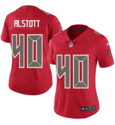 Nike Buccaneers #40 Mike Alstott Red Womens Stitched NFL Limited Rush Jersey