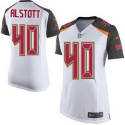 Nike Buccaneers #40 Mike Alstott White Womens Stitched NFL New Elite Jersey