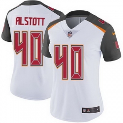 Nike Buccaneers #40 Mike Alstott White Womens Stitched NFL Vapor Untouchable Limited Jersey