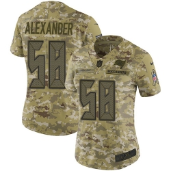 Nike Buccaneers #58 Kwon Alexander Camo Women Stitched NFL Limited 2018 Salute to Service Jersey