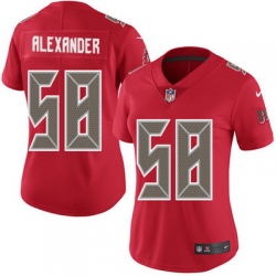 Nike Buccaneers #58 Kwon Alexander Red Womens Stitched NFL Limited Rush Jersey