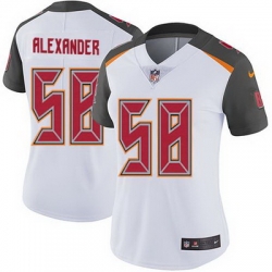Nike Buccaneers #58 Kwon Alexander White Womens Stitched NFL Vapor Untouchable Limited Jersey