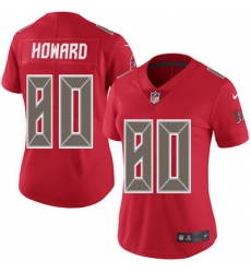Nike Buccaneers #80 O  J  Howard Red Womens Stitched NFL Limited Rush Jersey