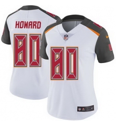 Nike Buccaneers #80 O  J  Howard White Womens Stitched NFL Vapor Untouchable Limited Jersey