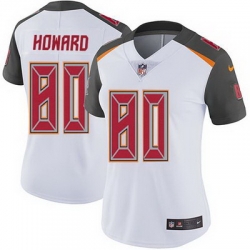 Nike Buccaneers #80 O  J  Howard White Womens Stitched NFL Vapor Untouchable Limited Jersey