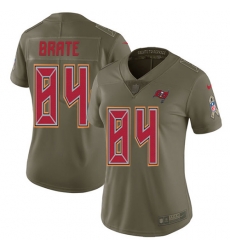 Nike Buccaneers #84 Cameron Brate Olive Womens Stitched NFL Limited 2017 Salute to Service Jersey