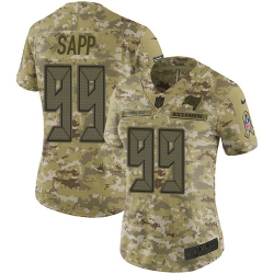 Nike Buccaneers #99 Warren Sapp Camo Women Stitched NFL Limited 2018 Salute to Service Jersey