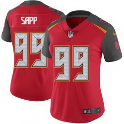 Nike Buccaneers #99 Warren Sapp Red Team Color Womens Stitched NFL Vapor Untouchable Limited Jersey