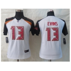 Women 2014 New Nike Tampa Bay Buccaneers #13 Evans White Jerseys