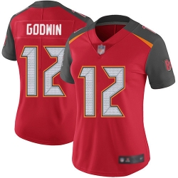 Women Buccaneers 12 Chris Godwin Red Team Color Stitched Football Vapor Untouchable Limited Jersey