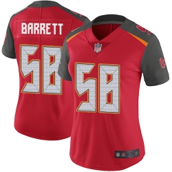 Women Buccaneers 58 Shaquil Barrett Red Team Color Stitched Football Vapor Untouchable Limited Jersey