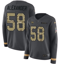 Women Nike Buccaneers #58 Kwon Alexander Anthracite Salute to