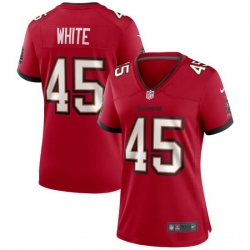 Women Nike Tampa Bay Buccaneers 45 Devin White Red Vapor Limited Football Jersey