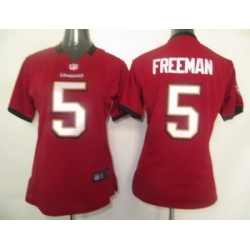Women Nike Tampa Bay Buccaneers 5 Freeman Red Jersey