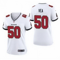 Women Nike Tampa Bay Buccaneers 50 Vita Vea White Vapor Limited Jersey