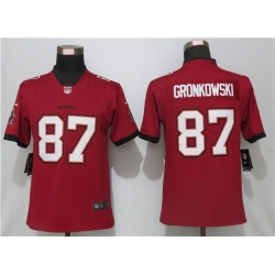 Women Nike Tampa Bay Buccaneers 87 Rob Gronkowski  Red New 2020 Vapor Untouchable Limited Jersey