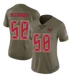 Womens Nike Buccaneers #58 Kwon Alexander Olive  Stitched NFL Limited 2017 Salute to Service Jersey