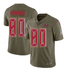 Womens Nike Buccaneers #80 O J Howard Olive Youth Stitched NFL Limited 2017 Salute to Service Jersey