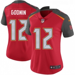 Womens Nike Tampa Bay Buccaneers 12 Chris Godwin Red Team Color Vapor Untouchable Limited Player NFL Jersey