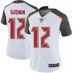 Womens Nike Tampa Bay Buccaneers 12 Chris Godwin White Vapor Untouchable Limited Player NFL Jersey