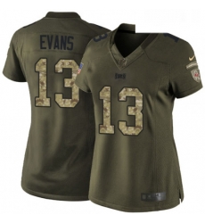 Womens Nike Tampa Bay Buccaneers 13 Mike Evans Elite Green Salute to Service NFL Jersey