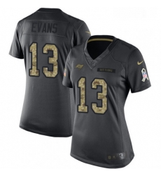 Womens Nike Tampa Bay Buccaneers 13 Mike Evans Limited Black 2016 Salute to Service NFL Jersey
