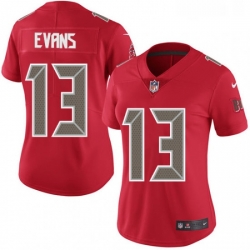 Womens Nike Tampa Bay Buccaneers 13 Mike Evans Limited Red Rush Vapor Untouchable NFL Jersey