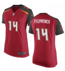 Womens Nike Tampa Bay Buccaneers 14 Ryan Fitzpatrick Game Red Team Color NFL Jersey