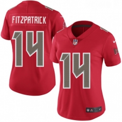 Womens Nike Tampa Bay Buccaneers 14 Ryan Fitzpatrick Limited Red Rush Vapor Untouchable NFL Jersey