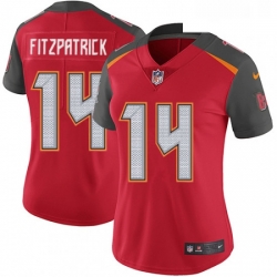 Womens Nike Tampa Bay Buccaneers 14 Ryan Fitzpatrick Red Team Color Vapor Untouchable Limited Player NFL Jersey
