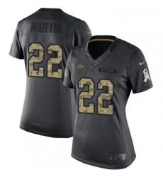 Womens Nike Tampa Bay Buccaneers 22 Doug Martin Limited Black 2016 Salute to Service NFL Jersey
