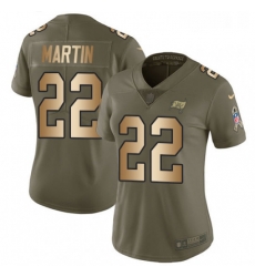 Womens Nike Tampa Bay Buccaneers 22 Doug Martin Limited OliveGold 2017 Salute to Service NFL Jersey