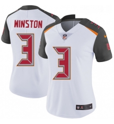 Womens Nike Tampa Bay Buccaneers 3 Jameis Winston White Vapor Untouchable Limited Player NFL Jersey