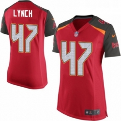 Womens Nike Tampa Bay Buccaneers 47 John Lynch Game Red Team Color NFL Jersey