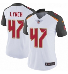 Womens Nike Tampa Bay Buccaneers 47 John Lynch White Vapor Untouchable Limited Player NFL Jersey