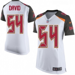 Womens Nike Tampa Bay Buccaneers 54 Lavonte David Game White NFL Jersey