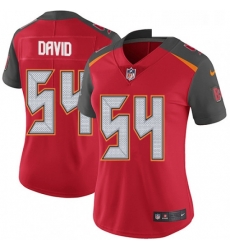 Womens Nike Tampa Bay Buccaneers 54 Lavonte David Red Team Color Vapor Untouchable Limited Player NFL Jersey