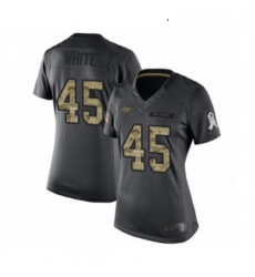 Womens Tampa Bay Buccaneers 45 Devin White Limited Black 2016 Salute to Service Football Jersey
