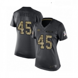 Womens Tampa Bay Buccaneers 45 Devin White Limited Black 2016 Salute to Service Football Jersey