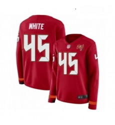 Womens Tampa Bay Buccaneers 45 Devin White Limited Red Therma Long Sleeve Football Jersey