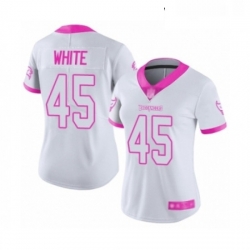 Womens Tampa Bay Buccaneers 45 Devin White Limited White Pink Rush Fashion Football Jersey
