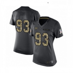 Womens Tampa Bay Buccaneers 93 Ndamukong Suh Limited Black 2016 Salute to Service Football Jersey