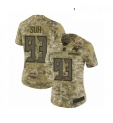 Womens Tampa Bay Buccaneers 93 Ndamukong Suh Limited Camo 2018 Salute to Service Football Jersey
