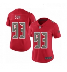 Womens Tampa Bay Buccaneers 93 Ndamukong Suh Limited Red Rush Vapor Untouchable Football Jersey