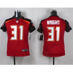 Nike Buccaneers #31 Major Wright Red Team Color Youth Stitched NFL New Elite Jersey